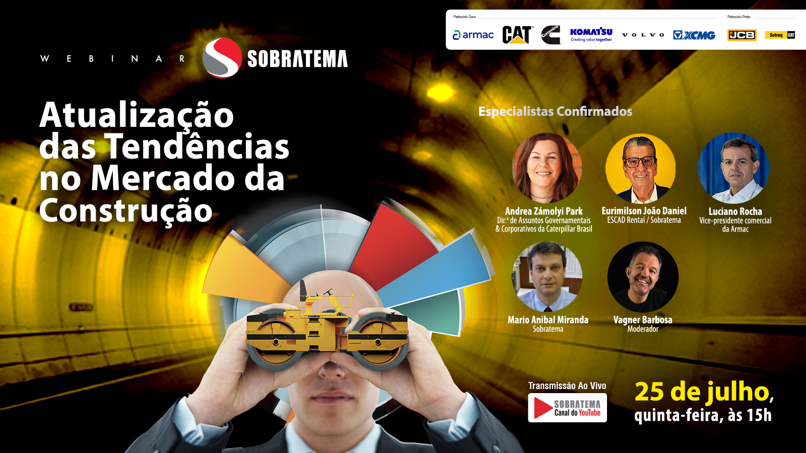 Especialistas debatem o desempenho do mercado de máquinas no primeiro semestre no Webinar Sobratema