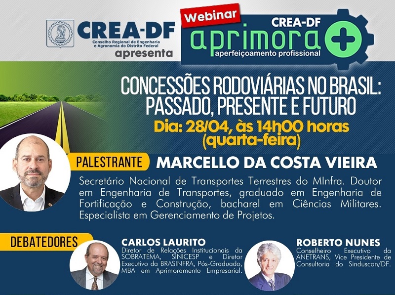 Diretor de Relações Institucionais da Sobratema participa de Webinar do CREA-DF