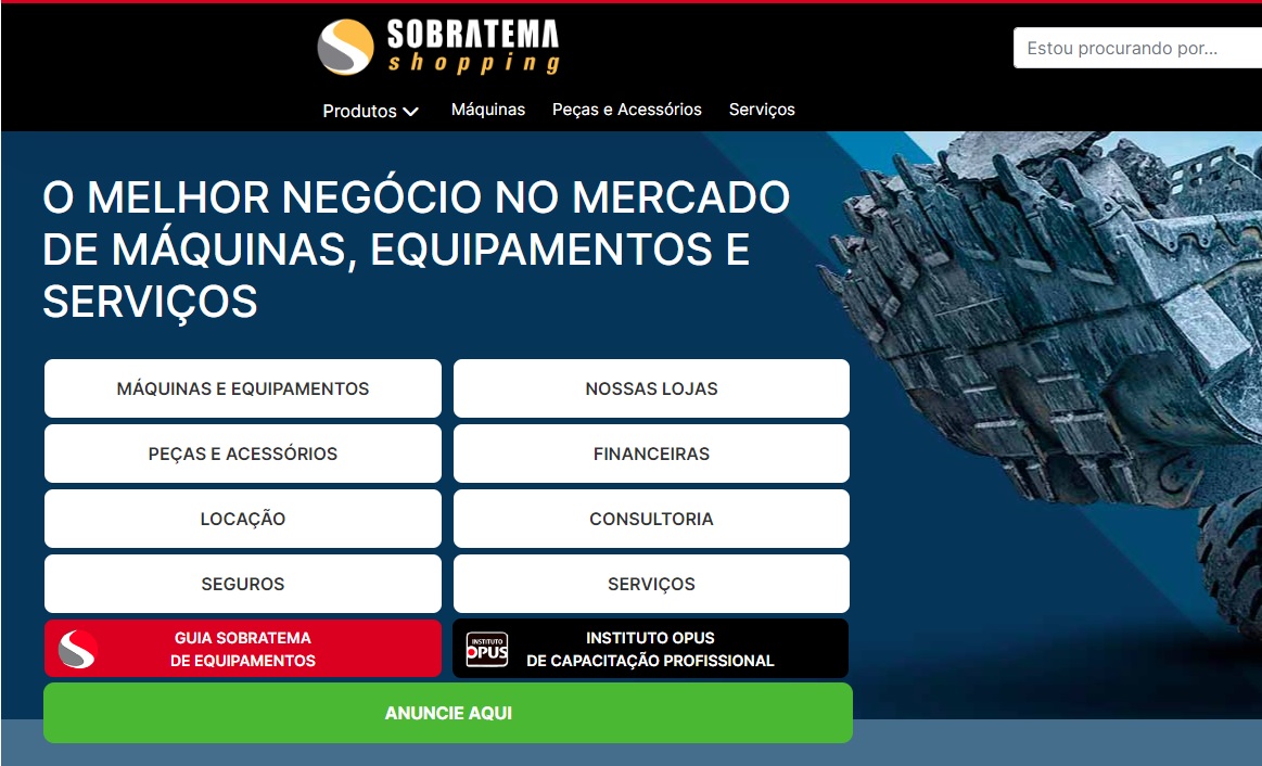 Sobratema lança plataforma online para reunir anunciantes e compradores de máquinas do país