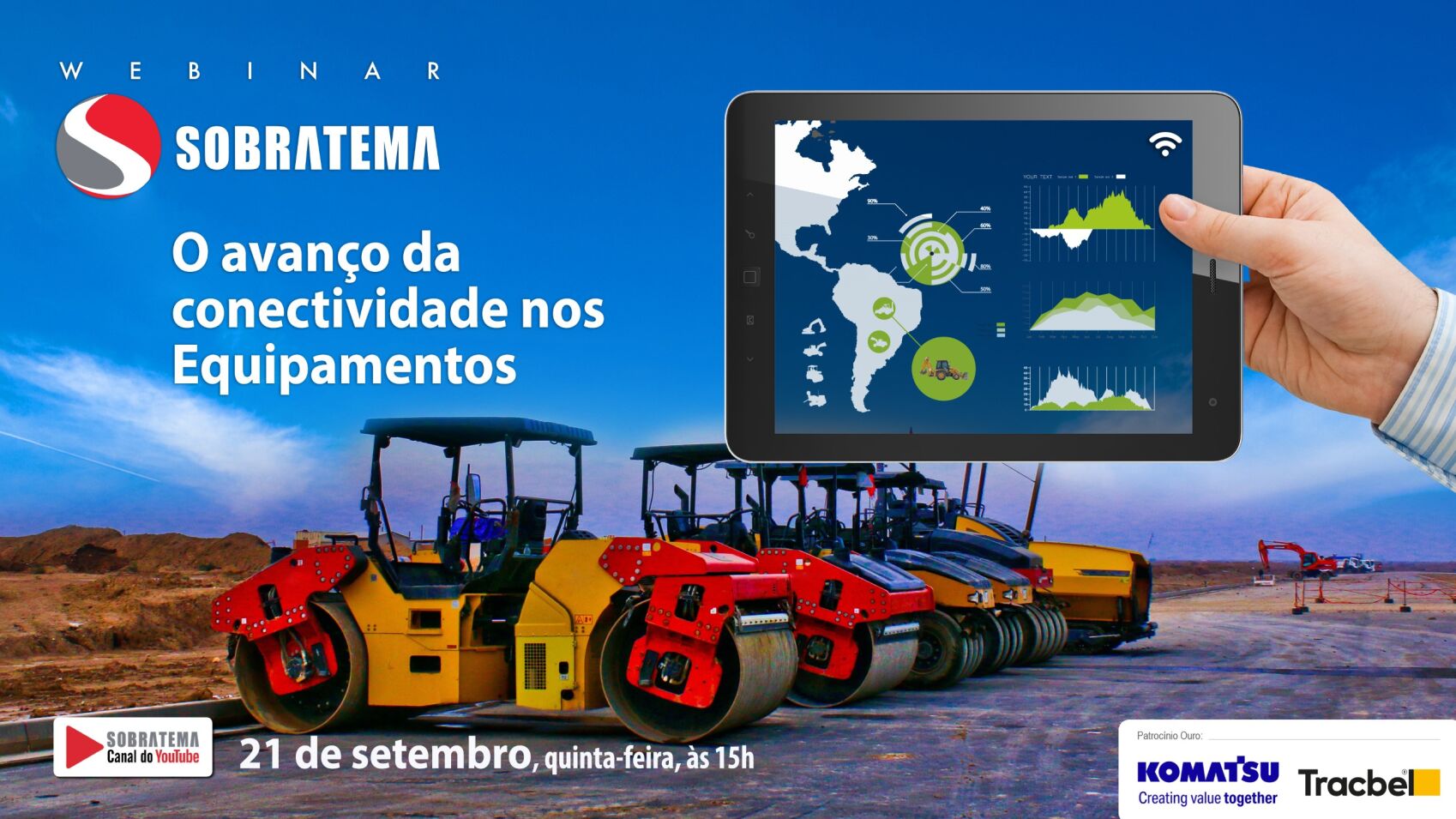 Especialistas do Webinar Sobratema retratarão os avanços da conectividade no mercado de equipamentos