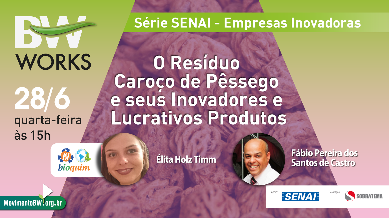 Economia circular: solução transforma caroço de pêssego em produtos inovadores