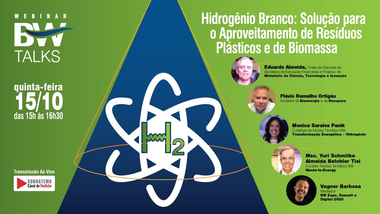 Webinar BW TALKS: Hidrogênio Branco: Solução para o Aproveitamento de Resíduos Plásticos e de Biomassa