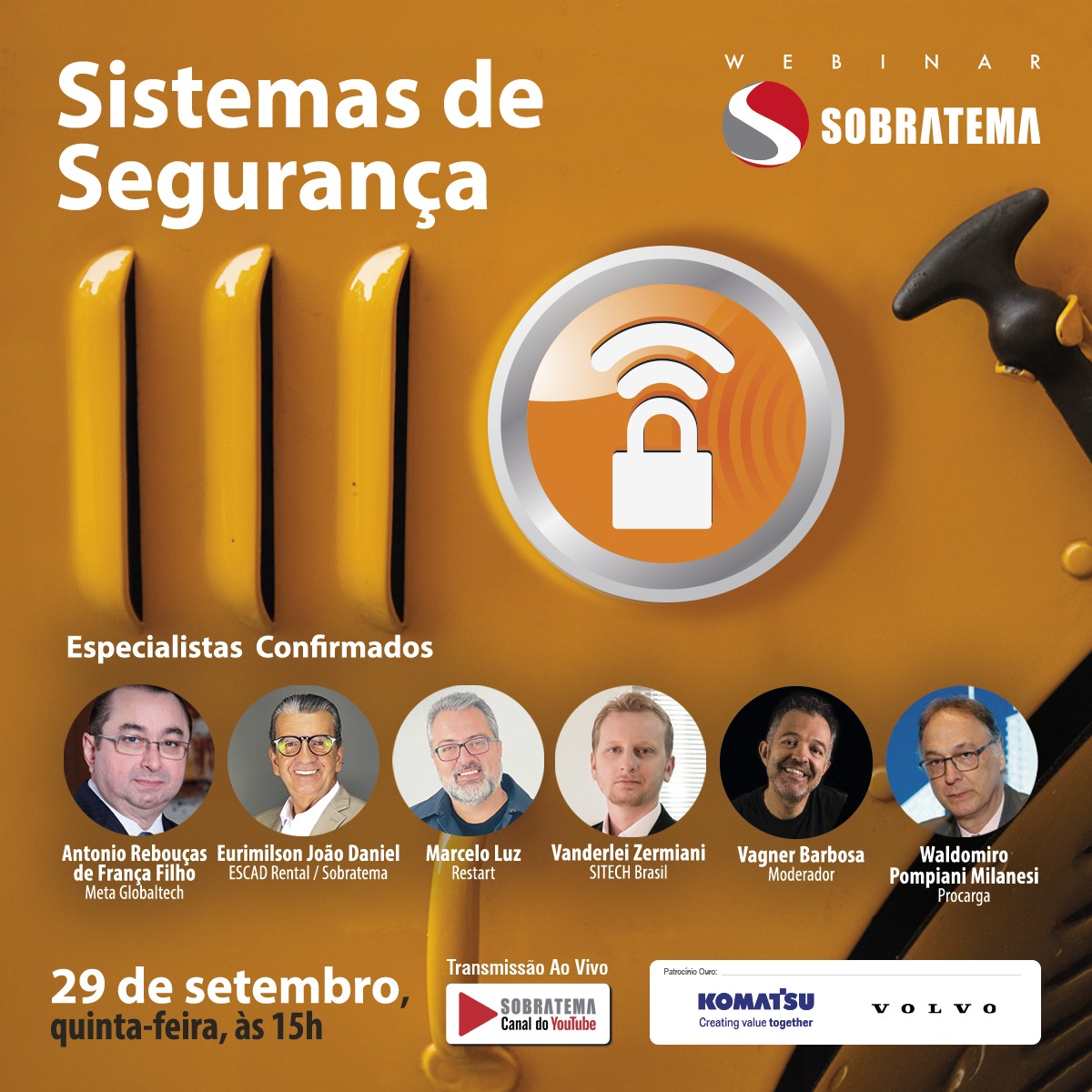 Webinar Sobratema apresenta nesta quinta (29) panorama do roubo de equipamentos e as soluções de segurança para coibir a criminalidade nessa área
