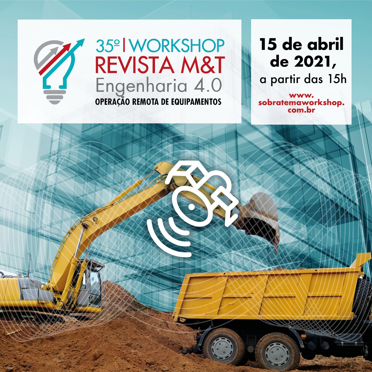 Workshop apresentará tecnologias e cases de operação remota de equipamentos em obras de infraestrutura e na mineração