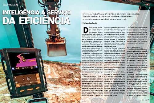 Escavadeiras inteligentes são destaque da edição de junho da Revista M&T